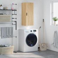 Berkfield Home Wall Mounted Cabinet Sonoma Oak 34.5x34x90 cm in Brown