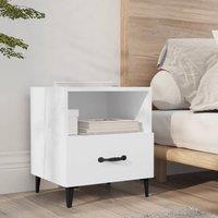 Berkfield Home Bedside Cabinet White Engineered Wood
