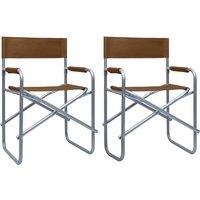 Berkfield Home Director's Chairs 2 pcs Steel Brown