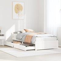 Bed Frame without Mattress White 90x200 cm Solid Wood Pine