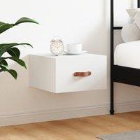 Berkfield Home Wall-mounted Bedside Cabinet White 35x35x20 cm | Size: 35 x 35 x 20 cm