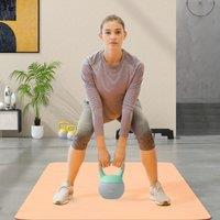 SPORTNOW Kettlebell with Soft Body & Non-Slip Handle, Grey & Green | Size: 10kg