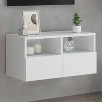Berkfield Home TV Wall Cabinet White 60x30x30 cm Engineered Wood | Size: 60 x 30 x 30 cm
