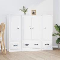 Berkfield Home Highboards 3 pcs White Engineered Wood