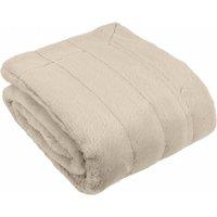 Paoletti Empress Faux Fur Throw in Beige | Size: 130 cm x 180 cm