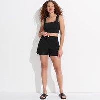 Lands' End Women's Board Shorts - with Swim Briefs in Black | Size: 12