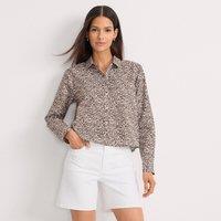 Lands' End Women's Denim Shorts, Mid Rise in White | Size: 16