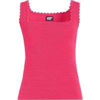 Lands' End Women's Scallop Edge Square Neck Vest Top in Red | Size: 14-16