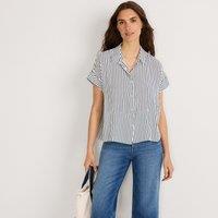 Lands' End Women's Lightweight Short Sleeve Shirt in Dark Blue | Size: 16-18