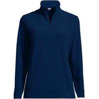 Lands' End Women's Plus Anyweather Quarter Zip Fleece Top in Navy | Size: 24-26