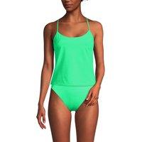 Lands' End Women's Tugless Quick Dry Strappy Back Tankini Top in Mint | Size: 16