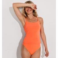 Lands' End Women's Tugless Quick Dry Strappy Back Tankini Top in Green | Size: 16