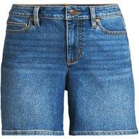Lands' End Women's Plus Recover Denim Shorts, Mid Rise in Indigo | Size: 20