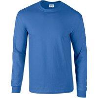 Premier Men's Ginmill Checked Long-Sleeved Shirt in Blue | Size: Medium