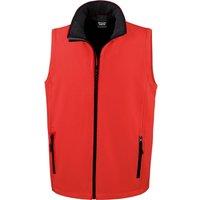 Result Men's Printable Softshell Body Warmer in Red | Size: 4XL