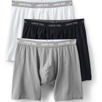 Lands' End Men's Jersey Trunks, 3-pack in True Black | Size: Medium