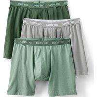 Lands' End Men's Jersey Trunks, 3-pack in Dark Green | Size: Small