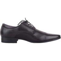 ABSOLUTE FOOTWEAR Men's Mens Formal Smart Dress Lace Up Shoe, Pointed Toe & Punching Detail in Black | Size: 11