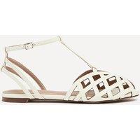 Linzi Women's Santi Ivory Caged Flat Sandals | Size: 4-Standard Fit