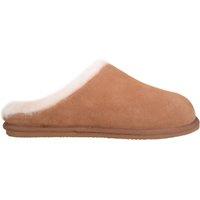 SNUGRUGS Men's Newbury, Open Back Mule Sheepskin Slippers with Rubber Sole in Tan | Size: 7