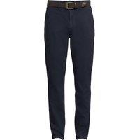 Lands' End Men's Belted Textured Chinos, Straight Fit in Navy | Size: 40