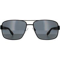 Hugo Boss Men's Wrap Matt Black Grey Polarized Sunglasses