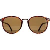 Persol Men's Oval Havana Brown Polarised Sunglasses