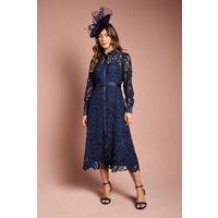 Coast Women's Lace Shirt Dress in Navy | Size: 12