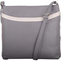VALITA Women's Smart Genuine Leather Cross Body / Shoulder Bag Multi in Grey