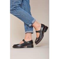 Moshulu Women's Boyce' Flat Mary Jane Style Shoes in Black | Size: 6