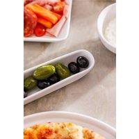 Mikasa Chalk Porcelain White Olive Dish, 31cm Boat Plate