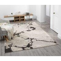 Desire Rugs Eleanor Modern Embossed Living Room Area Rug - Abstract Design in Taupe | Size: 80 cm x 150 cm