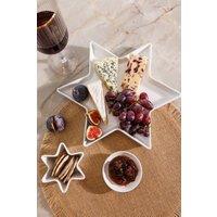 Mikasa Chalk Star Porcelain Serving Platter, White, 30cm in White