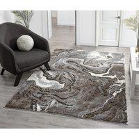 Desire Rugs Eleanor Modern Embossed Living Room Area Rug - Marble Design in Grey | Size: 80 cm x 150 cm