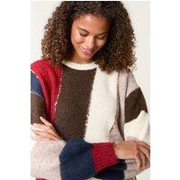 Blue Vanilla Women's Brown Long Sleeve Slip On Round Neck Jumper | Size: S/M