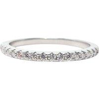Harfi Women's Diamond Moissanite Crystal Sterling Silver Ring | Size: 56 (O 1/2)