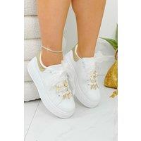 Sparkly Pearl Charm Trainers