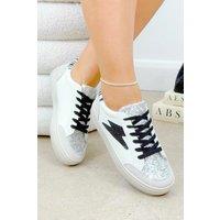 Glitter Leopard Print Bolt Trainers