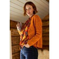 Weird Fish Women's Amiens Mixed Stitch Cardigan in Fawn | Size: 8