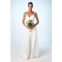 Coast Women's Satin Drape Detail Bridal Top in Ivory | Size: 8