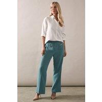 Petite Patch Pocket Wide Trousers