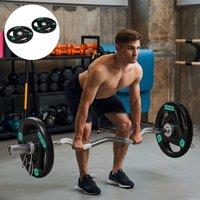 SPORTNOW Olympic Weight Plates for 2 Barbell Bar with Tri Grips in True Black | Size: 10kg