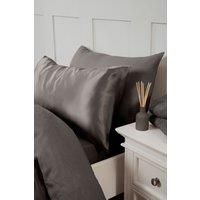 Silky Silks 100% Mulberry Silk Standard Pillowcase in Charcoal | Size: Standard Pillow Case