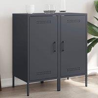 Berkfield Home Sideboards 2 pcs Anthracite 36x39x79 cm Steel | Size: 36 x 39 x 79 cm