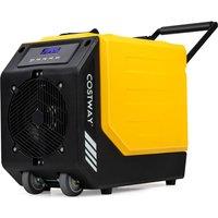Costway 90L/Day Rotational Molded Industrial Dehumidifier w/ Pump in Yellow