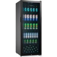 Subcold MAXI250LED Upright Drinks Fridge w/ Stainless Steel Glass Door | 237L Can Cooler | Ideal for Home Bars, Kitchens, & Entertaining Spaces