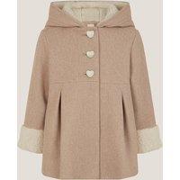Monsoon Girl's Baby Bunny Hooded Coat in Camel | Size: 12-18 m