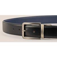 Oswin Hyde Men's Jim Reversible Leather Belt in Navy | Size: 40