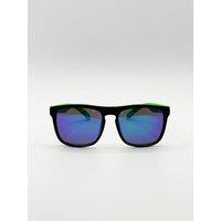 SVNX Men's Matte Wayfarer Sunglasses with Case - Polarised in Black
