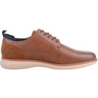 ABSOLUTE FOOTWEAR Men's Mens Faux Leather Comfort Formal Smart Lace Up Oxford Shoes in Tan | Size: 9